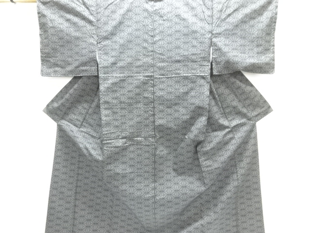 麻の葉模様織り出し本場泥大島紬着物(5マルキ)